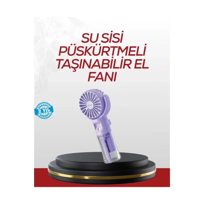 Type-C Şarjlı Taşınabilir Su Buharlı Mini Vantilatör