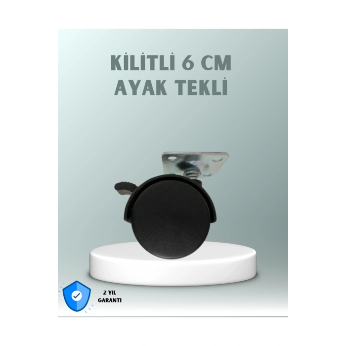 Zemin Korumalı 6 cm Kilitli Döner Ayak