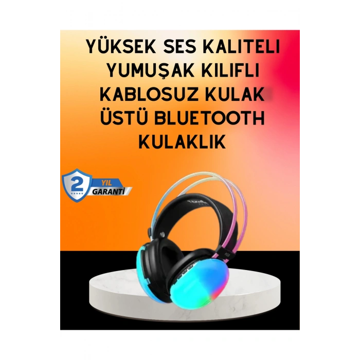 IPX4 Suya Dayanıklı Kablosuz Kulak Üstü Gaming Kulaklık
