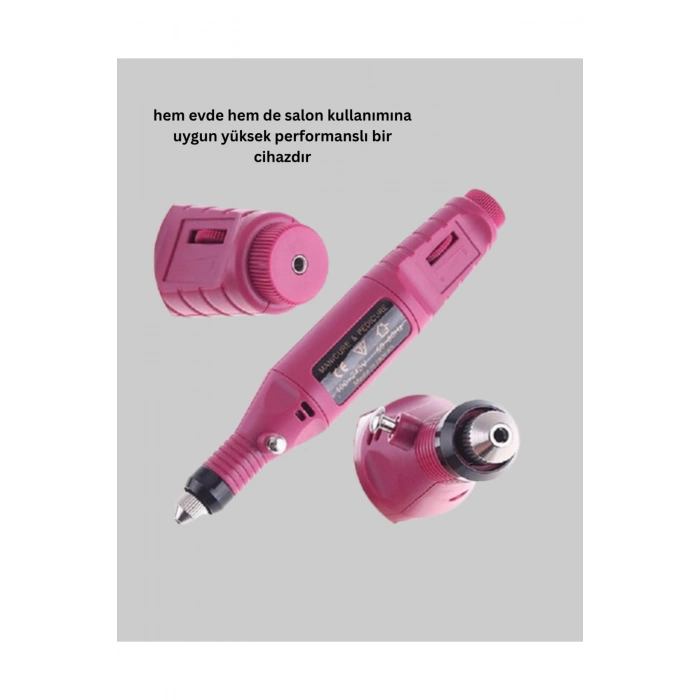 Profesyonel Tırnak Manikür Aleti – Şarjlı, Ayarlanabilir Hız, Düşük Titreşim ve Sessiz Motor Teknolo