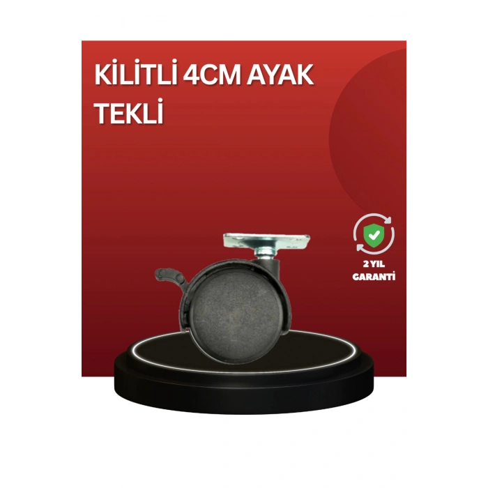 Sessiz Dönen Kilitli Mobilya Tekerleği 4 cm