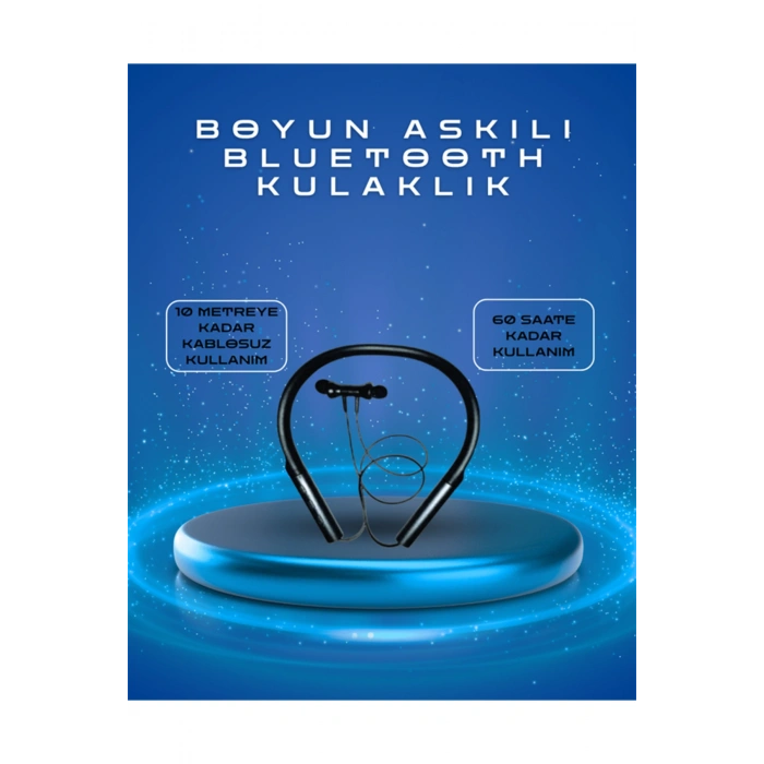 Polygold PG-100 Type-C Şarjlı Bluetooth Kulaklık – Boyun Askılı, Uzun Pil Ömürlü, Mikrofonlu