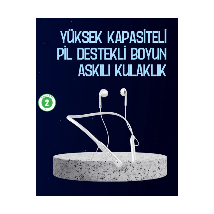 USB Şarjlı Uzun Ömürlü Boyun Askılı Bluetooth Kulaklık