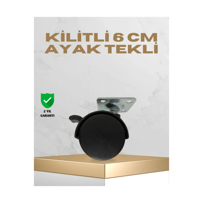 Sehpa ve Masa İçin 6 cm Kilitli Ayak