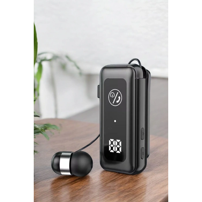 Kablolu Bluetooth Kulaklık Kulak İçi Stereo Mikrofonlu Dijital Göstergeli