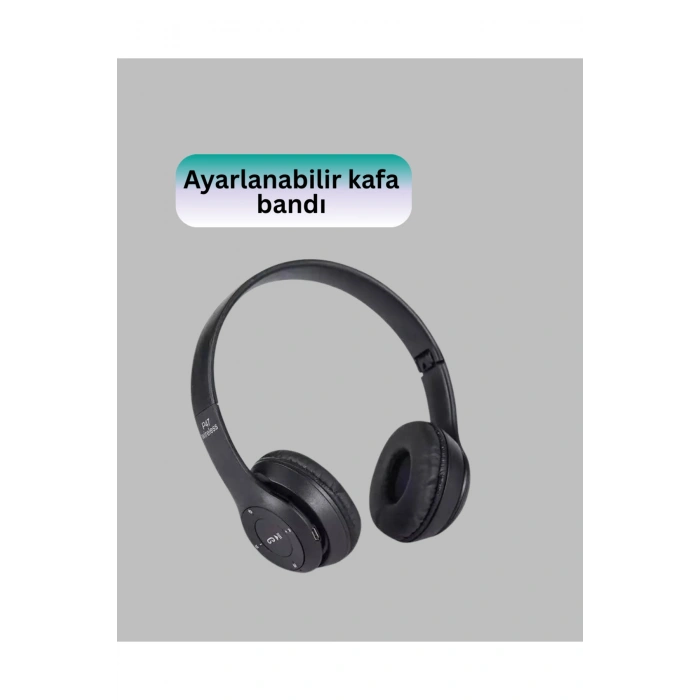 Bluetooth 5.0 Kablosuz Kulak Üstü Kulaklık | Stereo Ses ve Katlanabilir Tasarım