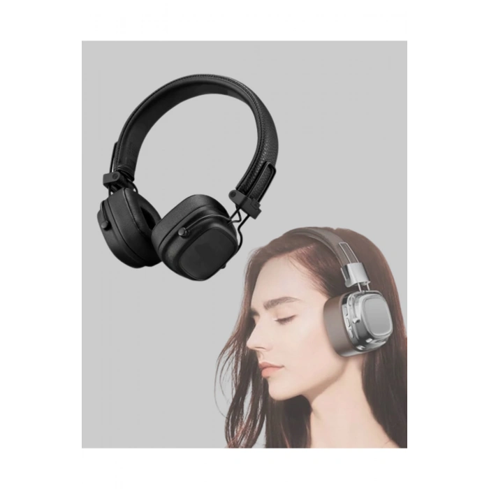 Kablosuz Kulak Üstü Bluetooth Kulaklık Güçlü Bas ve Katlanabilir Tasarım