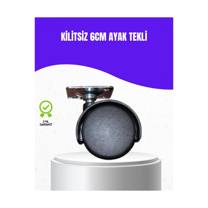 6 cm Kilitsiz Masa Ayağı Tekli Döner Tekerlek