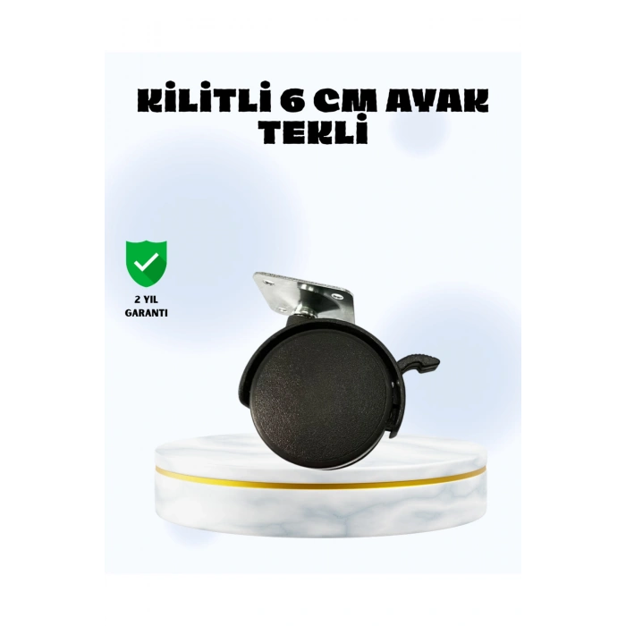6 cm Kilitli Tekerlek Ayak Tek Adet