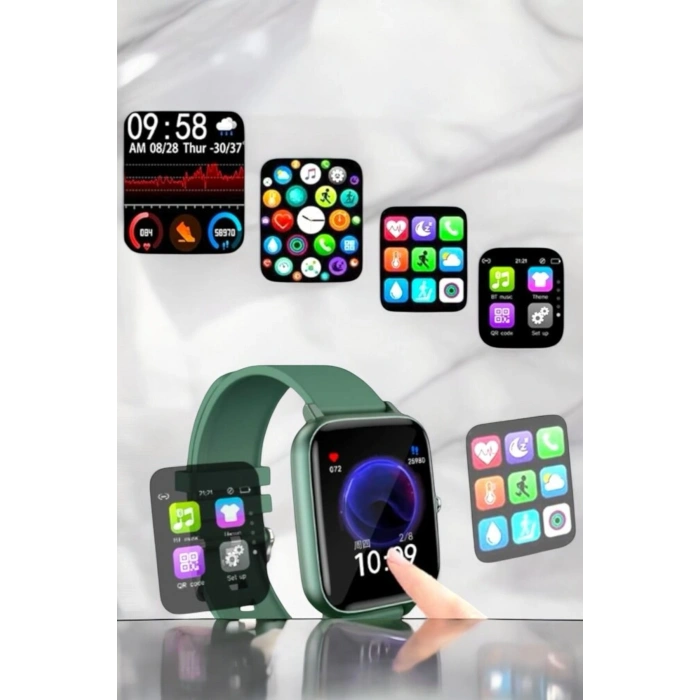 Titreşimli, Sağlık Takipli, Yeni Nesil Akıllı Saat 400mAh Batarya Kapasiteli