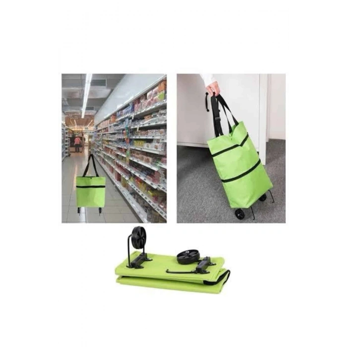 Alışveriş Çantası Katlanabilir Pazar Arabası Tekerlekli Pazar Arabası Katlanabilir