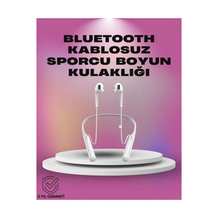 Uzun Pil Ömürlü Kablosuz Kulaklık – Boyun Askılı, 100 Saat Kullanım