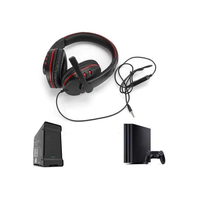 Mikrofonlu Gamer Kulaklık Oyuncu Kulaklığı Yüksek Ses Kaliteli Stereo Yumuşak Yastıklar