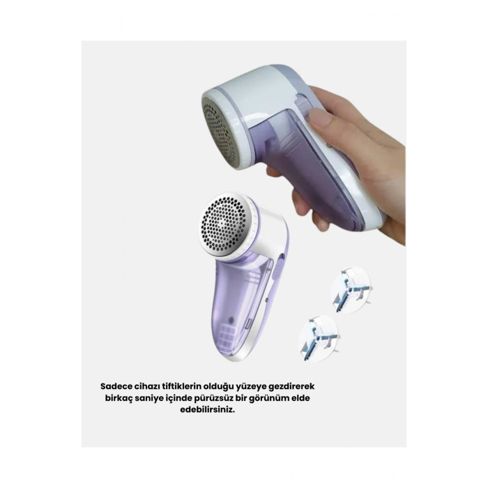 Taşınabilir Şarjlı Tiftik Toplayıcı – Çıkarılabilir Hazneli, Anti-Statik Fırçalı