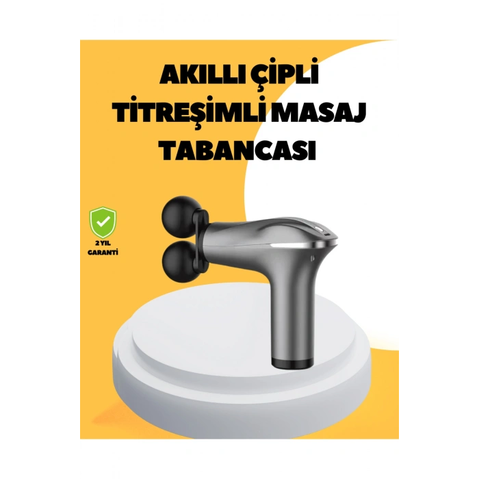 Şarjlı 4 Başlıklı Titreşimli Masaj Aleti Derin Kas Masajı Sporcu Destekli
