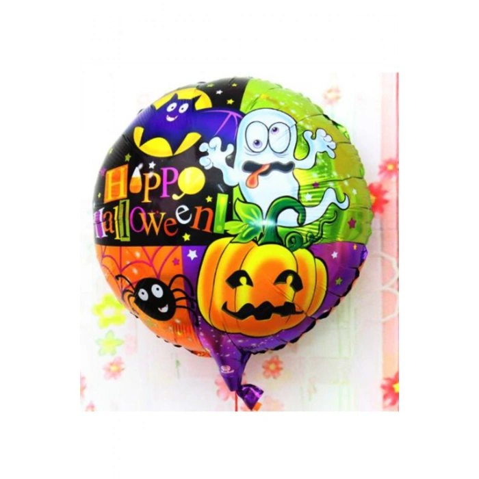 Halloween Örümcekli Kabaklı Folyo Balon 18 inç (5324)