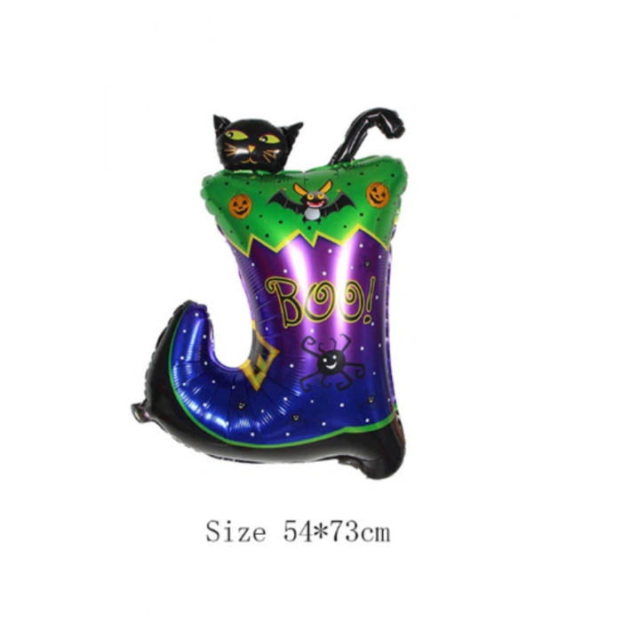 Halloween Çizmeli Kara Kedi Folyo Balon (5324)