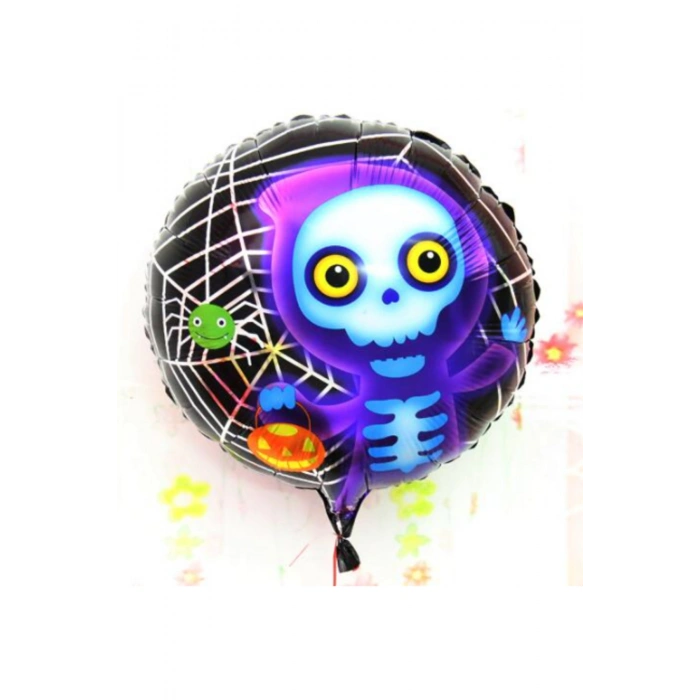Halloween İskelet Hayalet Folyo Balon 18 inç (5324)