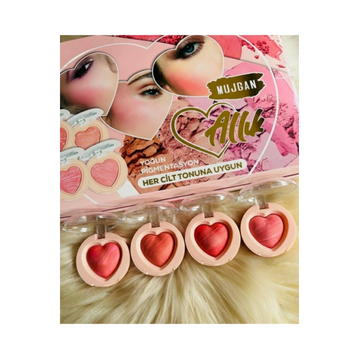 4lü Kalp Allık Blush Seti