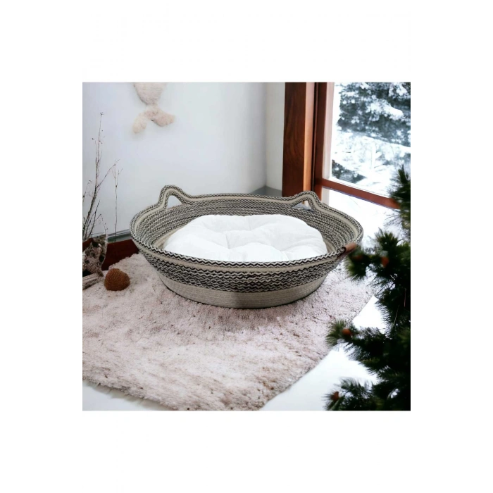 Decohandy 40 Cm Elyaflı Kedi Yatağı