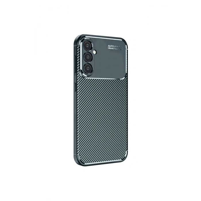 Samsung Galaxy S24 Fe Kılıf Auto Focus Karbon Kapak - Koyu Yeşil