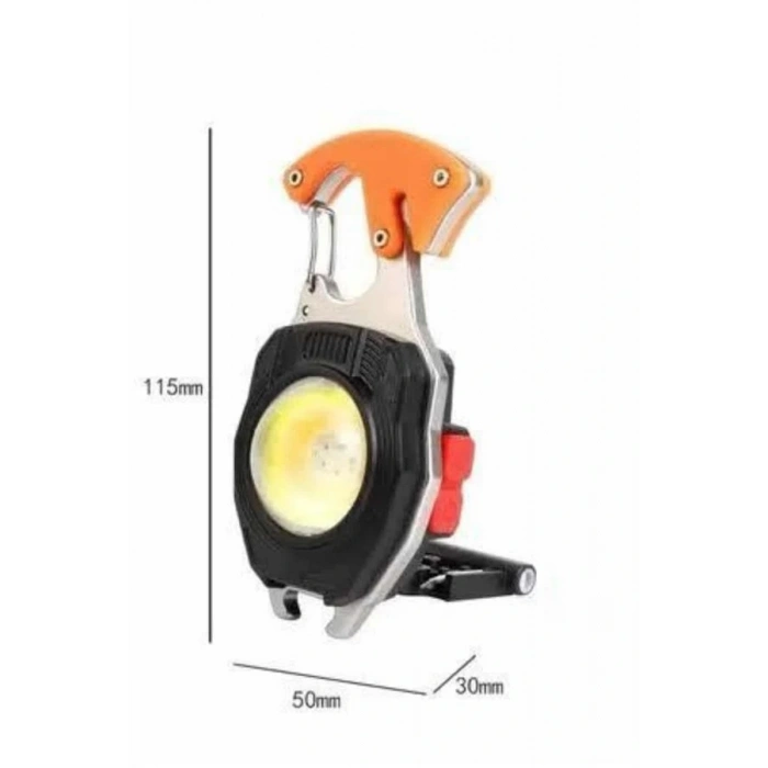 7 Modlu Mini Led Lamba Anahtarlık Usb Şarjlı Kamp İçin Taşınabilir