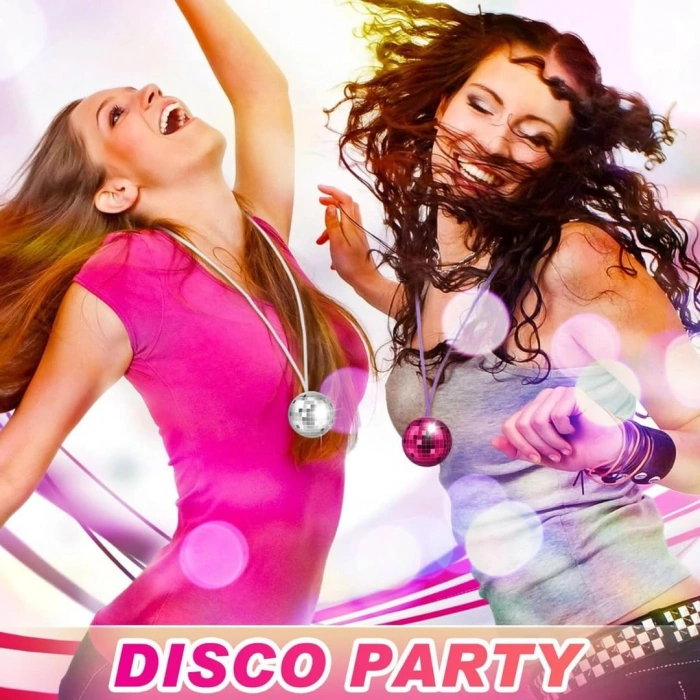 70&apos;ler 80&apos;ler ve 90&apos;lar Temalı Disko Topu Kolye Seti 6 Adet (5324)