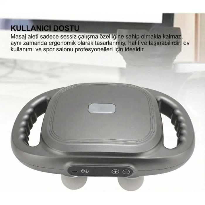 8 Başlıklı Şarjlı Isıtmalı Masaj Aleti
