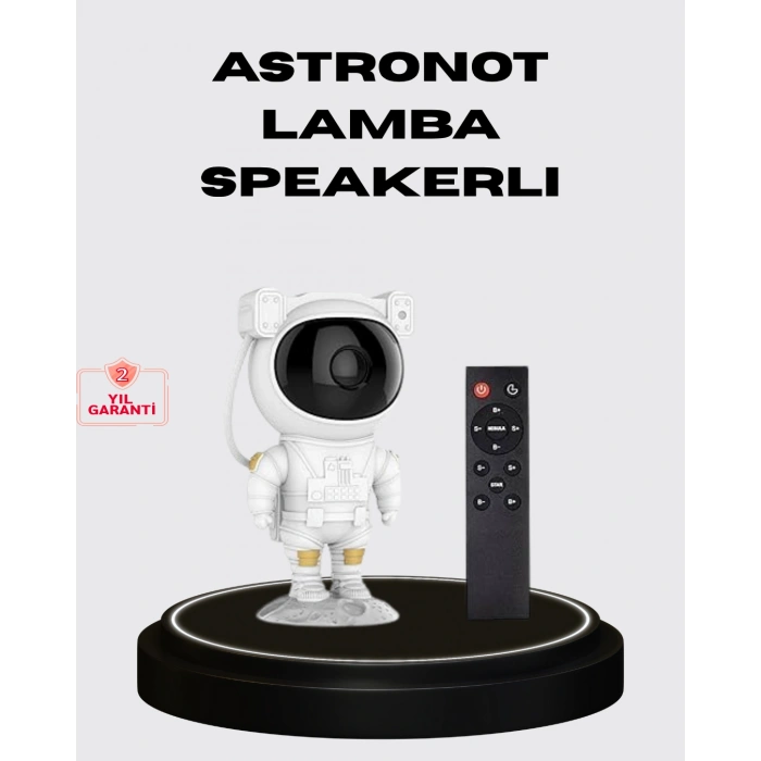 8 Efektli Astronot Galaxy Projektör Uzaktan Kumandalı LED Gece Lambası