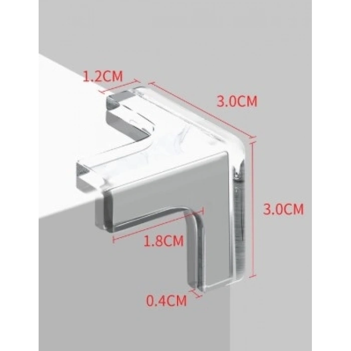 8li Set Silikon Şeffaf Masa Kenarı Koruma Aparatı
