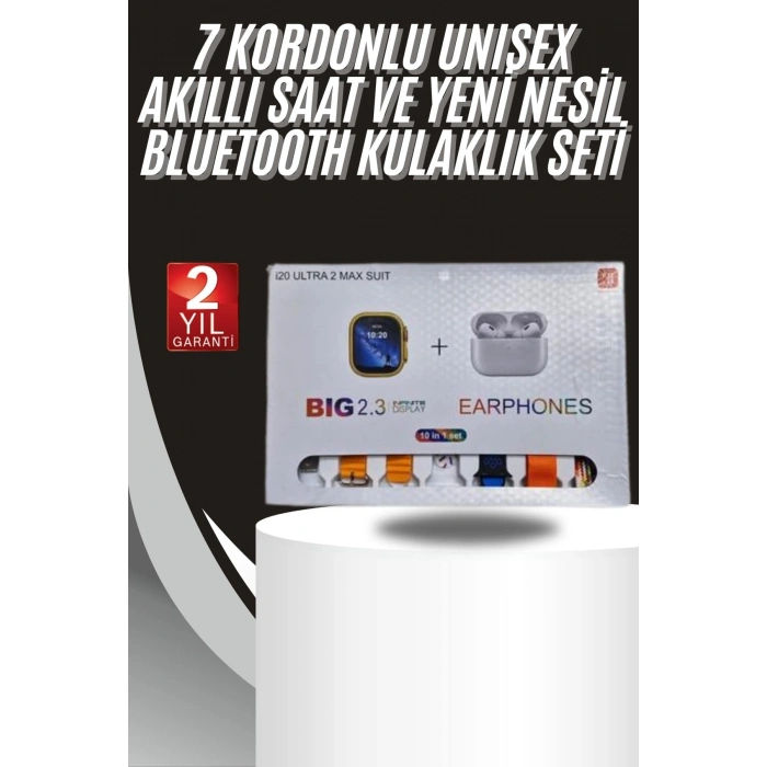 9 Ultra Akıllı Saat 49mm 2inç Ekran 7 Kordonlu ve Bluetooth Kulaklık