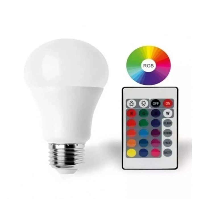 9w E27 Rgb Ve Beyaz Işık Kumandalı Ampul