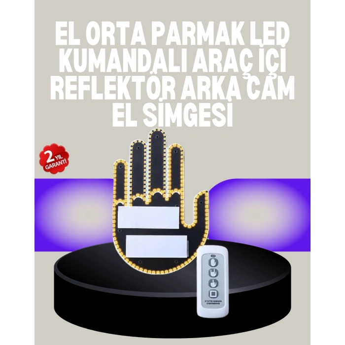 A Kalite Uzaktan Kumandalı LED Park Uyarı Işığı El Figürlü Model