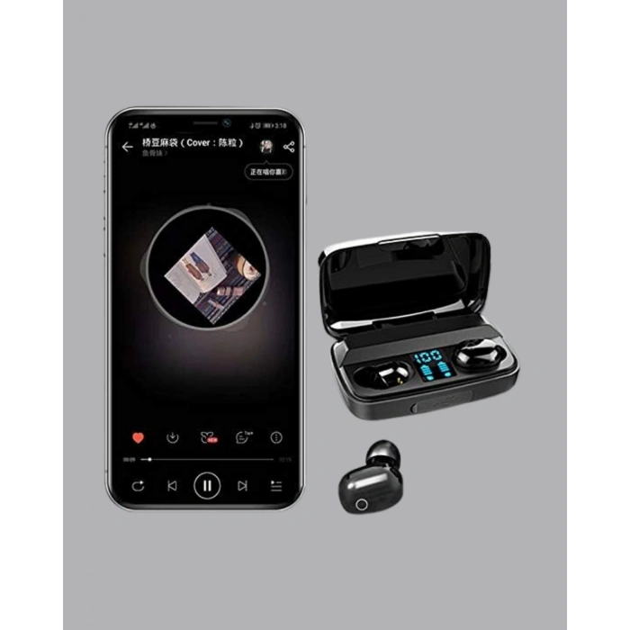 A10s Kablosuz Bluetooth Kulaklık – 1800mAh Powerbank, Otomatik Eşleşme, iOS/Android Uyumlu