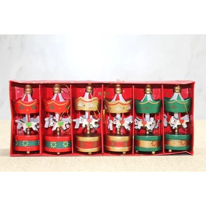 Ahşap 6lı Dekoratif Atlı Karınca Alk4395