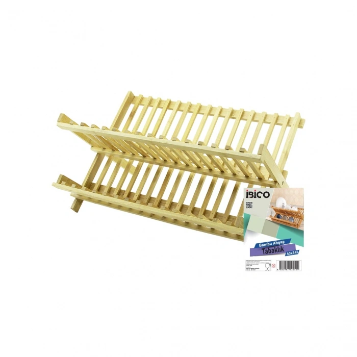 AHŞAP BAMBU BULAŞIK - TABAKLIK TEZGAH ÜSTÜ 43X43CM (5324)