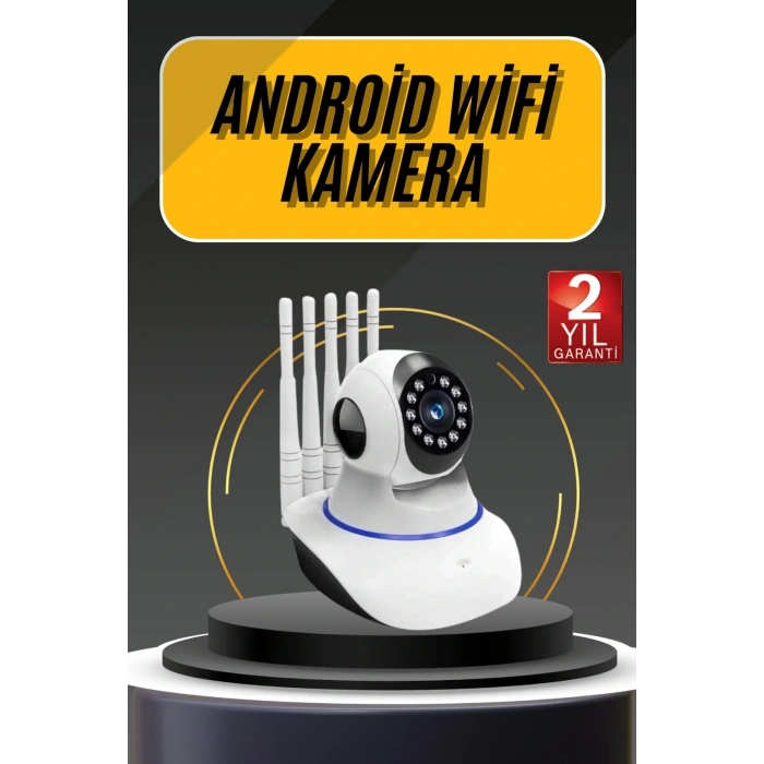 Akıllı Gece Görüşlü Sensörlü Wifi Kamera Telefondan Takip Edilebilir