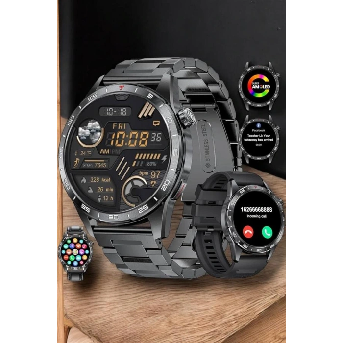 Akıllı Saat Arama Cevaplayan Titreşim Özelliğiyle Bildirim Görebilen