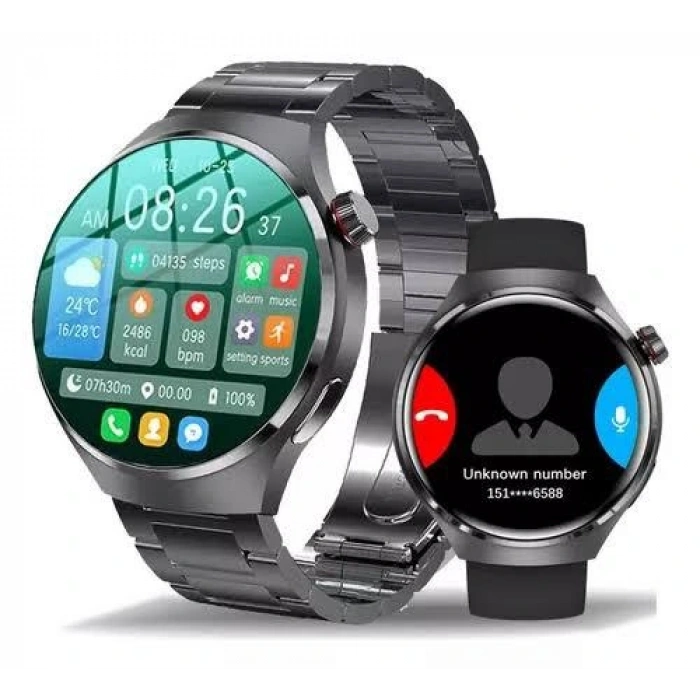 Akıllı Saat Metal Kordonlu Gps Ve Nfc Uyumlu Arama Cevaplayan