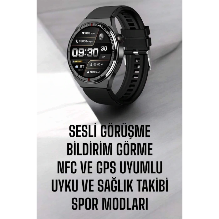 Akıllı Saat Nabız Sensörlü Bildirim Görebilen Spor Modları Gps Takibi