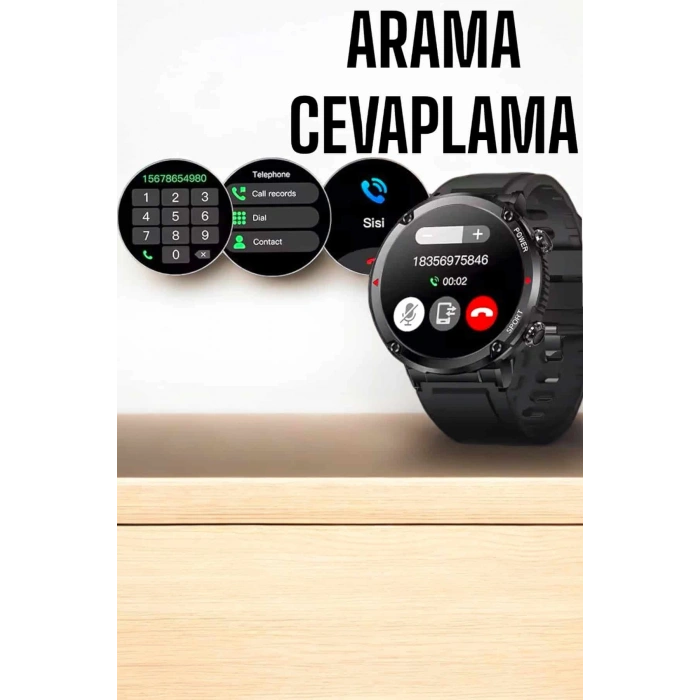 Akıllı Saat Yeni Nesil Bluetooth Bağlantılı Uyku ve Sağlık Takibi NFC ve GPS