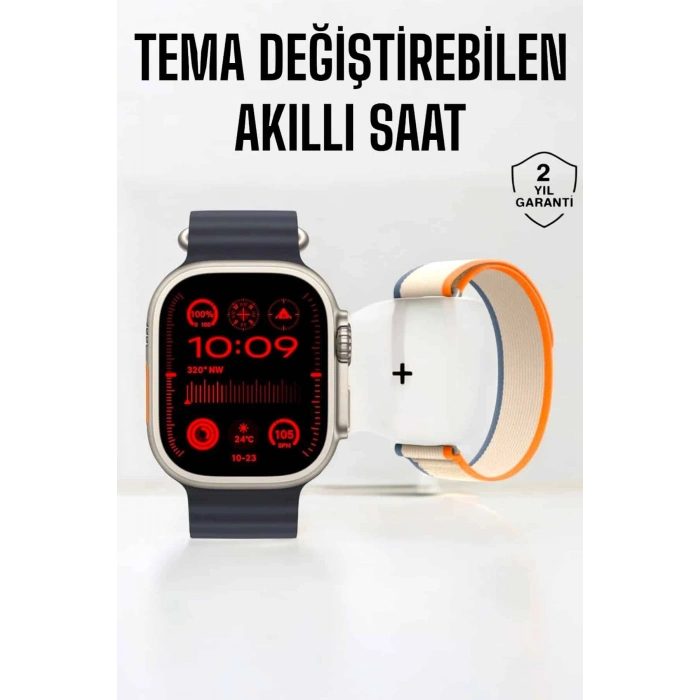 Akıllı Saat Yeni Nesil Sesli Asistan Uyku ve Sağlık Takibi Adımsayar