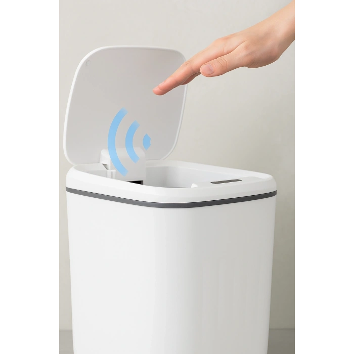Akıllı Sensörlü Antibakteriyel Çöp Kovası 20 lt Piller Kutuya Dahil