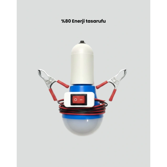 Aküden Çalışan 12v Led Ampul Taşınabilir Kullanım