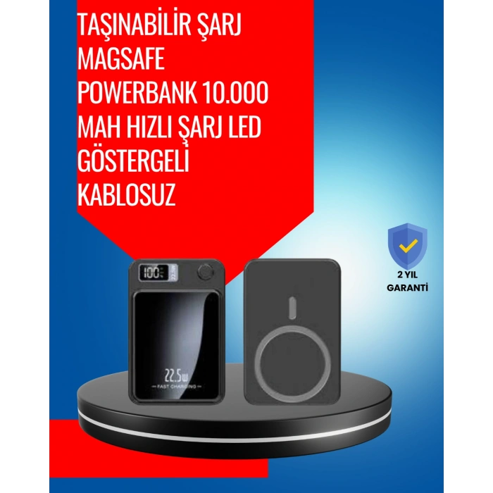 Alüminyum Alaşımlı, 20w Pd Hızlı Şarj Ve Manyetik Kablosuz Powerbank