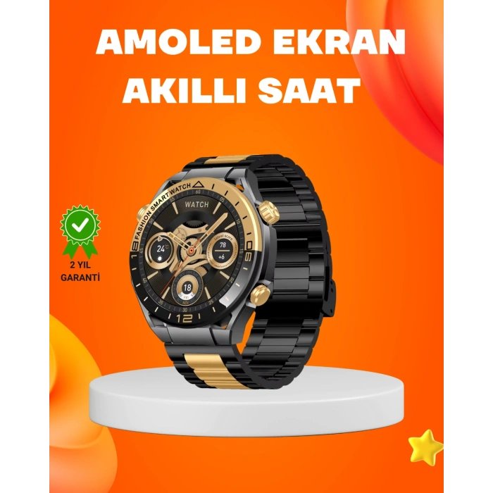 Amoled Akıllı Saat IP67 Su Geçirmez 3 Bileklikli Sağlık Takipli