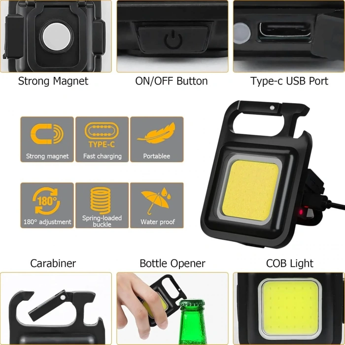 Anahtarlıklı Fener Fener Cob Led (5324)
