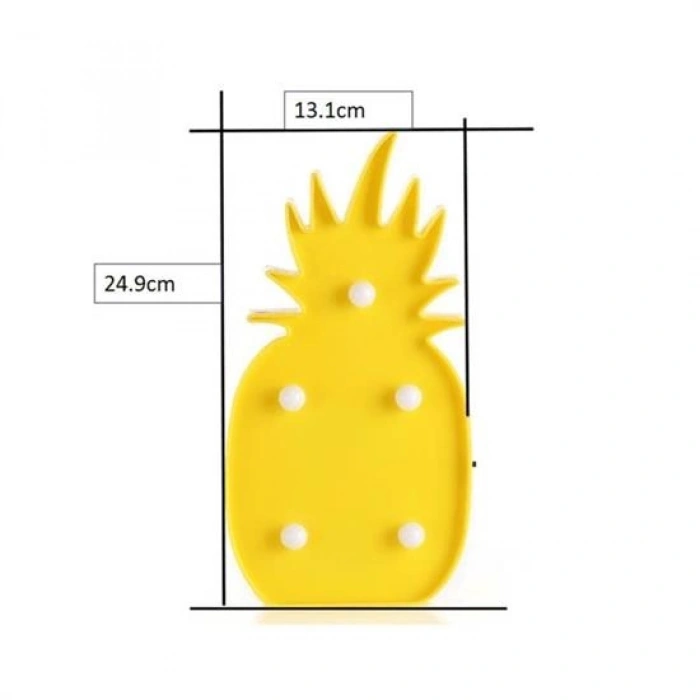 Ananas Şeklinde Ledli Dekoratif Eğlenceli Çocuk Gece Lambası (5324)