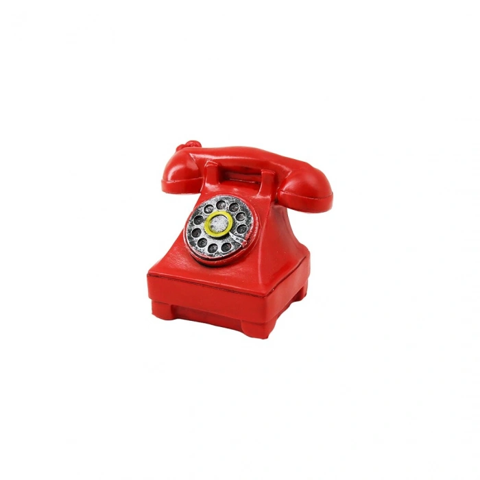 ANKESÖRLÜ TELEFON VİNTAGE DEKORATİF BİBLO 12X7.5CM REÇİNE (5324)