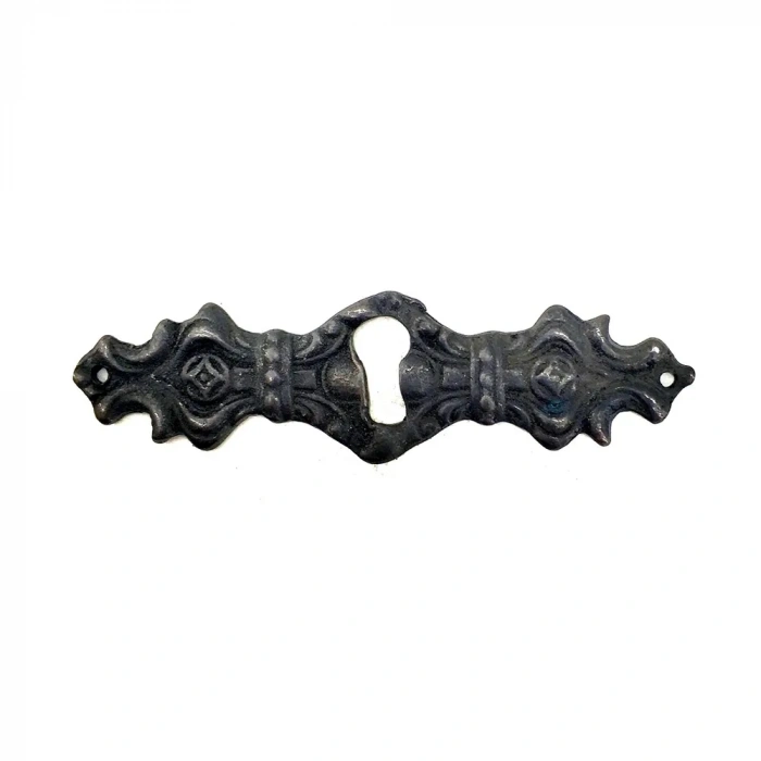 Antika Tarz Dekoratif Pirinç Anahtar Ağızlığı -  28x104mm, Oksit